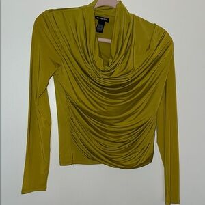 Express Yellow Long Sleeve Blouse